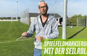 Video: Spielfeldmarkierung mit der Seilrolle Spielfeldmarkierung mit der Seilrolle